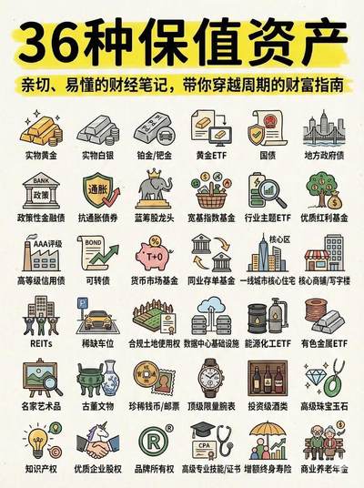 36种保值资产，快看看你配备了多少？
