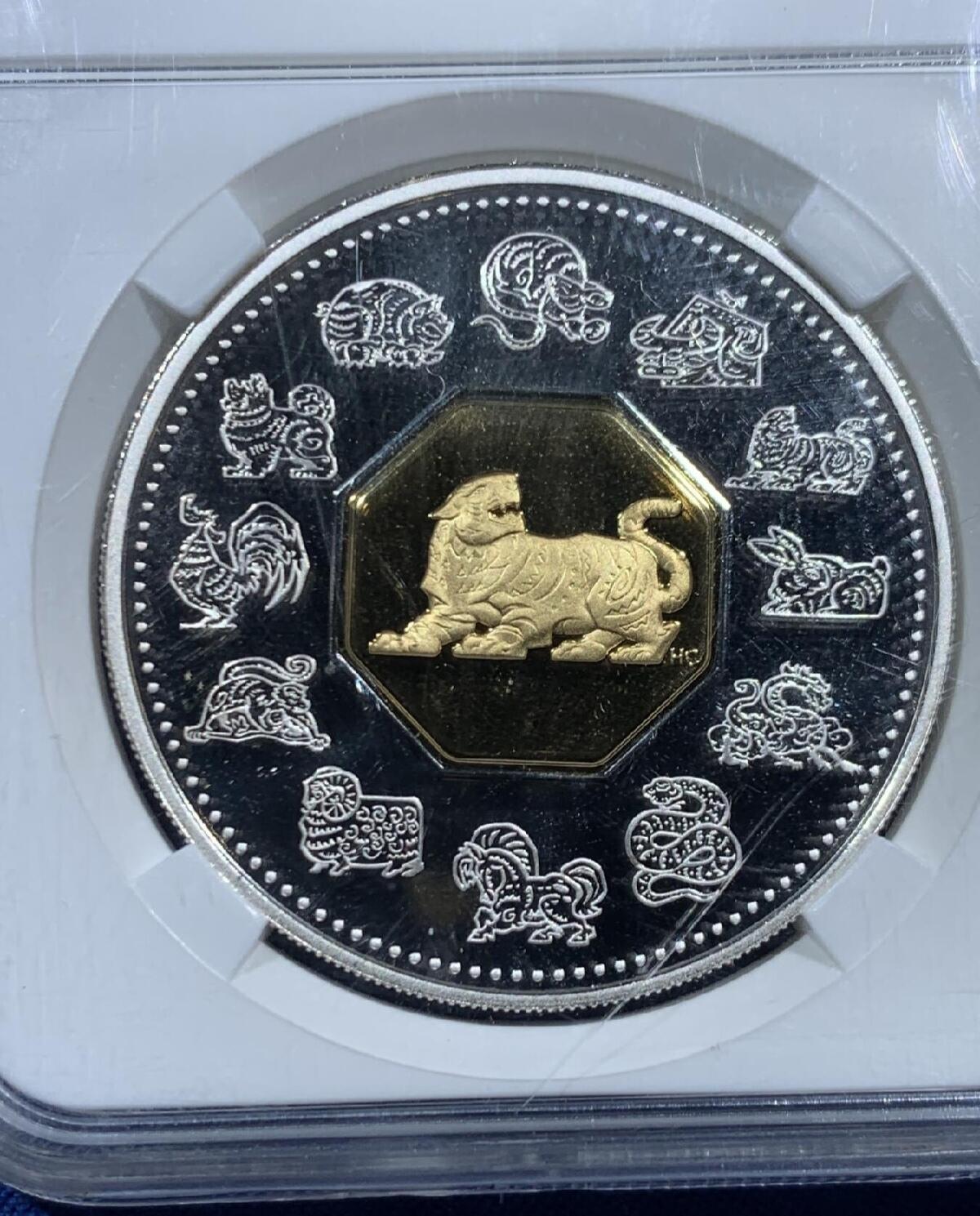 【已换藏】加拿大1998年生肖虎镀金银币！2026/2/10