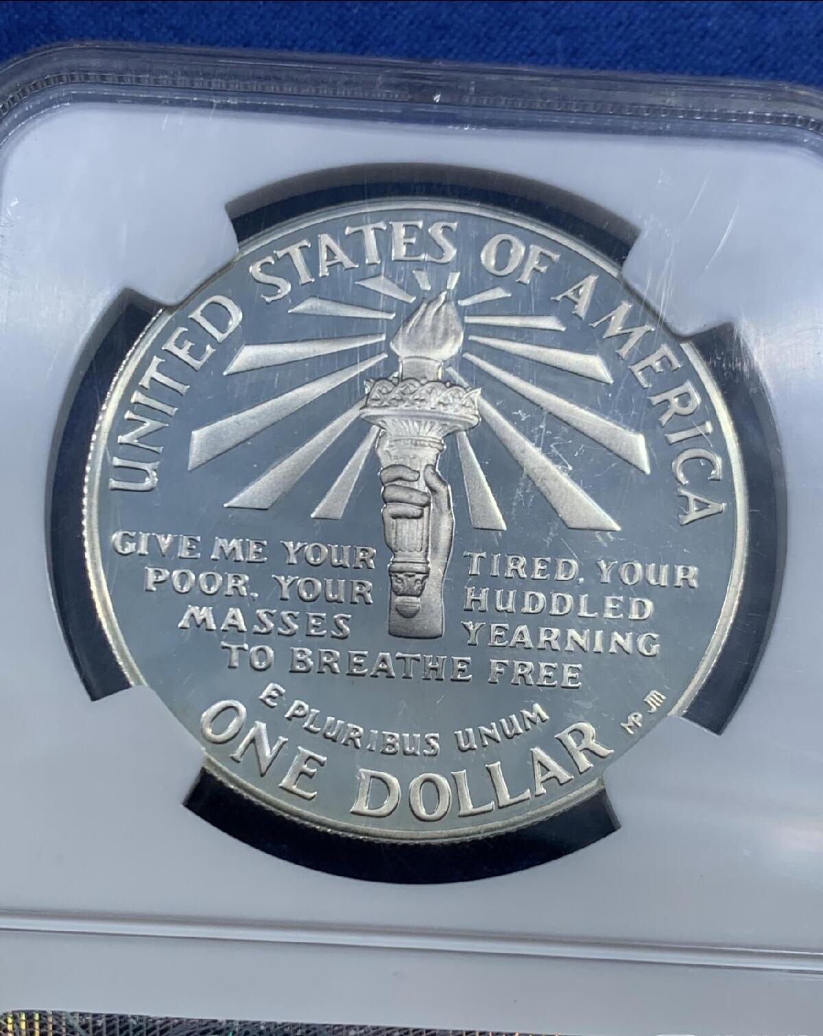 【已换藏】美国1986年自由女神百年精制纪念银币。2026/2/10