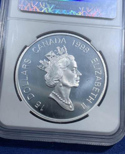 【已换藏】加拿大1998年生肖虎镀金银币！2026/2/10