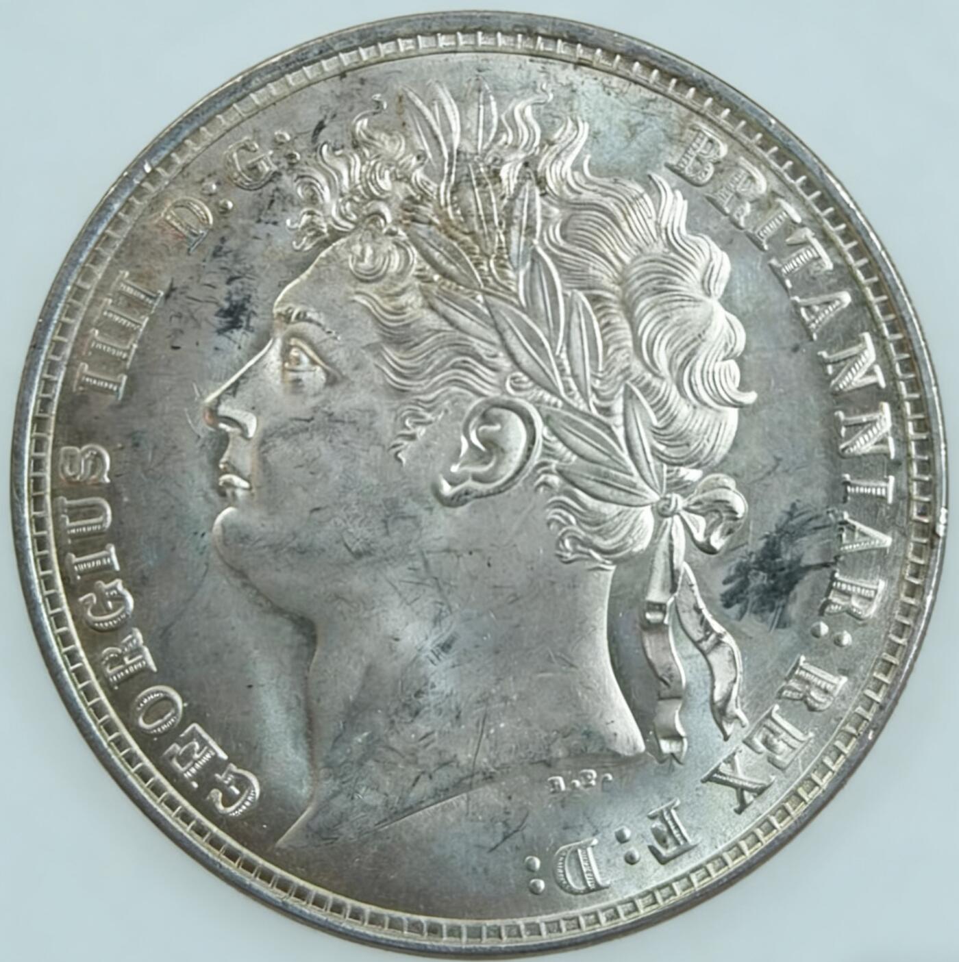 1820年英国乔治四世加冕半克朗银币