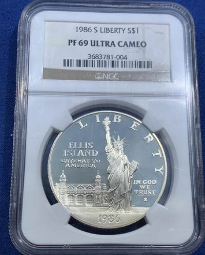 【已换藏】美国1986年自由女神百年精制纪念银币。2026/2/10