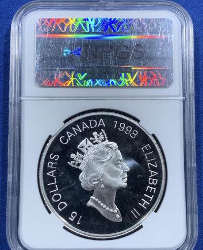 【已换藏】加拿大1998年生肖虎镀金银币！2026/2/10