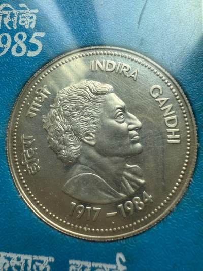 印度1985年2枚套纪念币