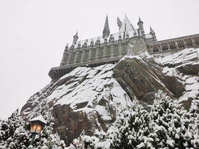 下雪的霍格沃茨