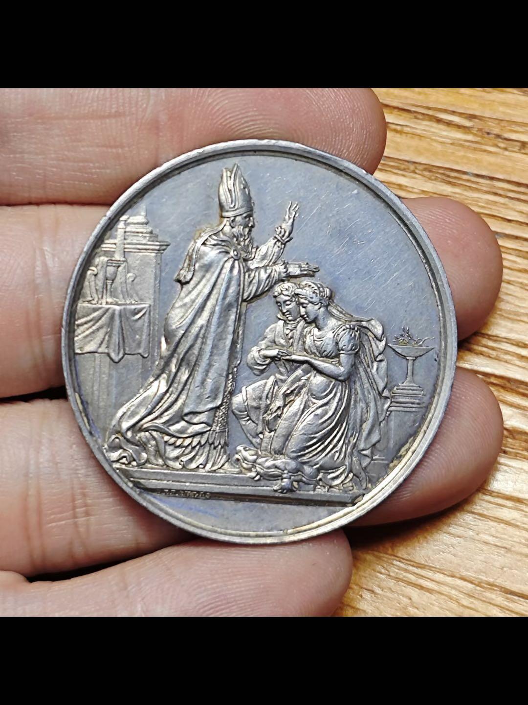 十九世纪的法国结婚银章