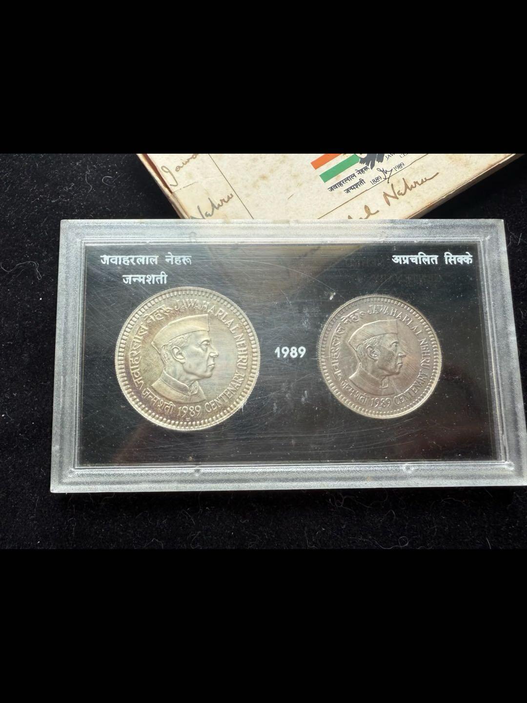 印度1989年2枚套纪念币