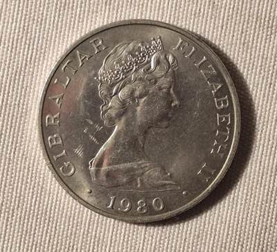 1980年直布罗陀纳尔逊纪念币（铜镍币）