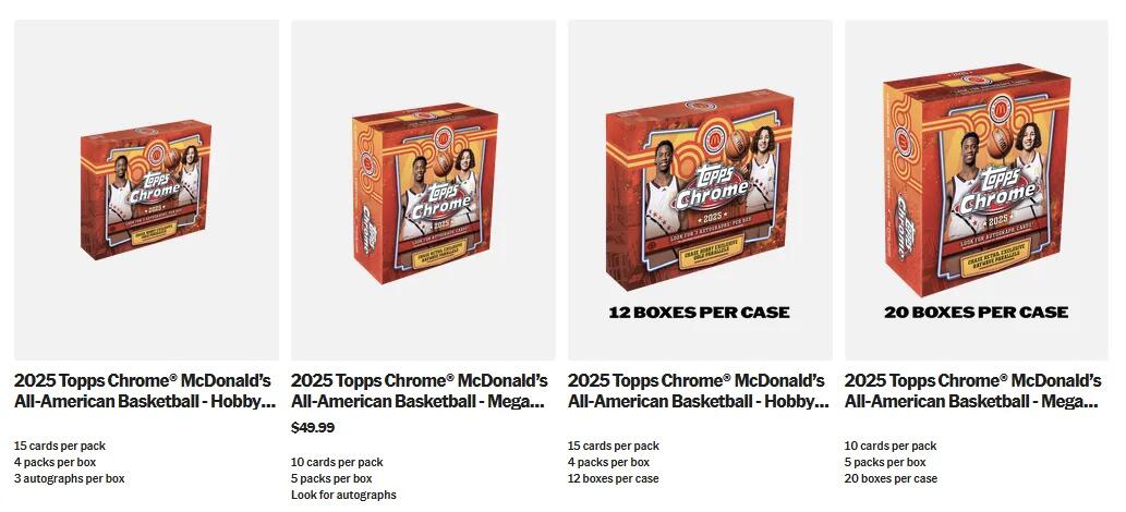 2025 Topps Chrome 麦当劳全美篮球名单详解