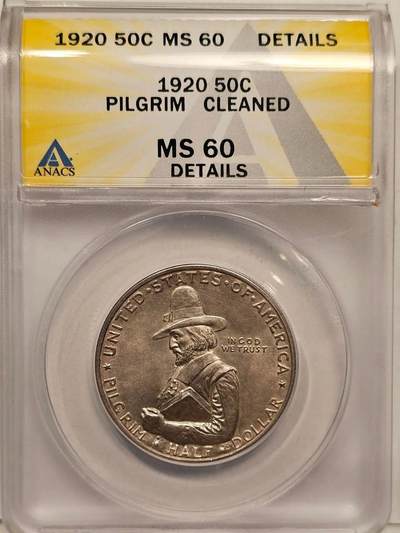 1920年美国朝圣者300周年半美元纪念银币