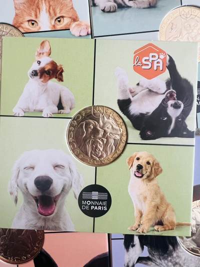 【法国】动物保护180周年纪念币～