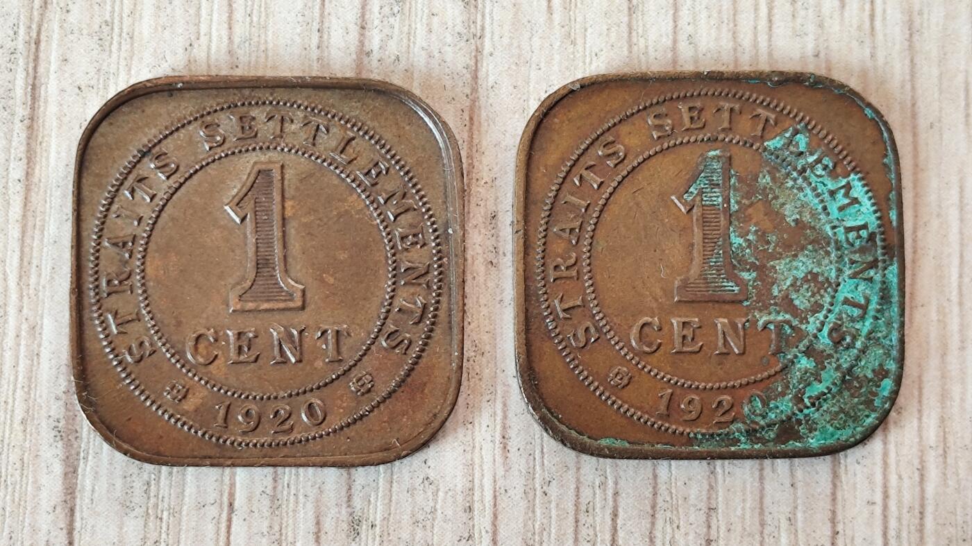 海峡殖民地1920年方形1分硬币：世界最流行方形流通币全解