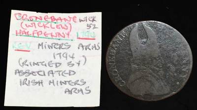 爱尔兰威克洛郡（Wicklow）Cronebane矿区半便士代币