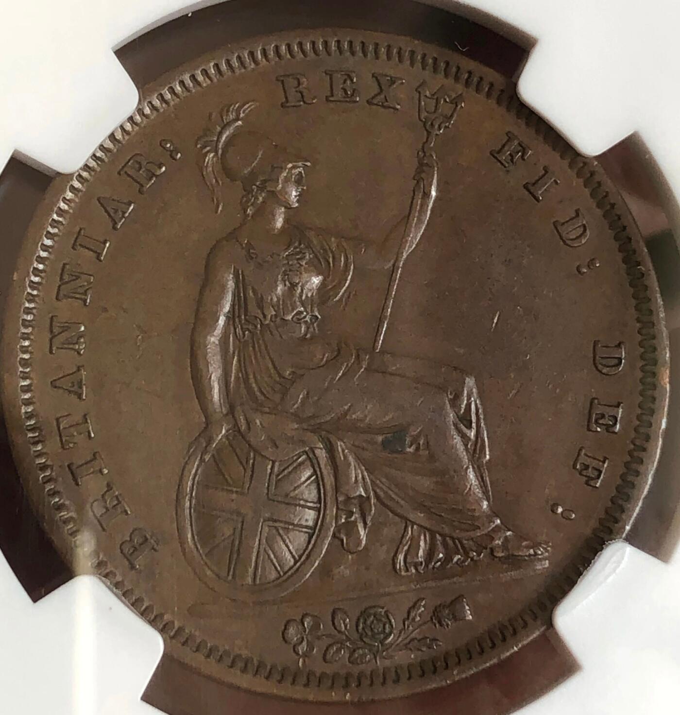 1831年英国威廉四世1便士铜币