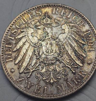 1901年德意志帝国普鲁士王国2马克纪念银币