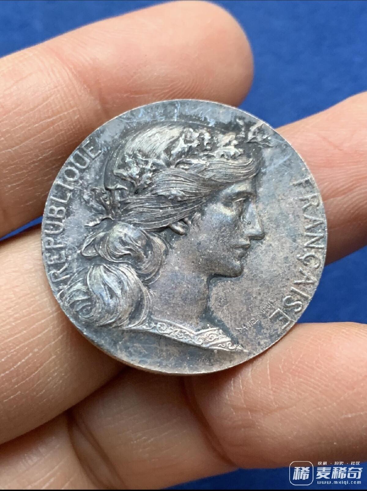 法国玛丽安娜 亚眠公证人银质代币，2026/2/16