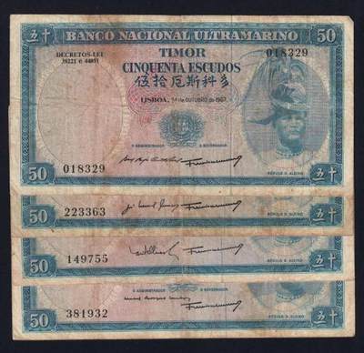 1967年葡属东帝汶50埃斯库多纸币