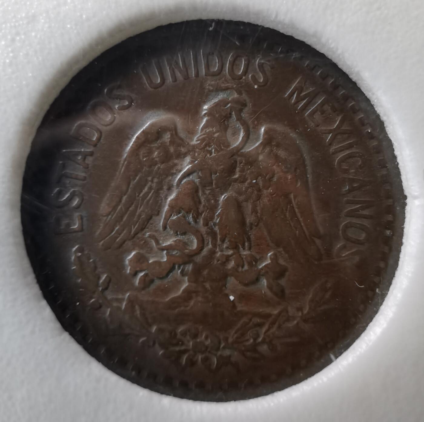 墨西哥老版1分、2分、5分铜币