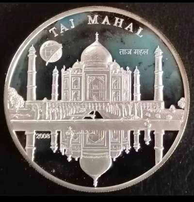  New 7 Wonders of the World &
​Taj Mahal, India 100Tögrög coin
