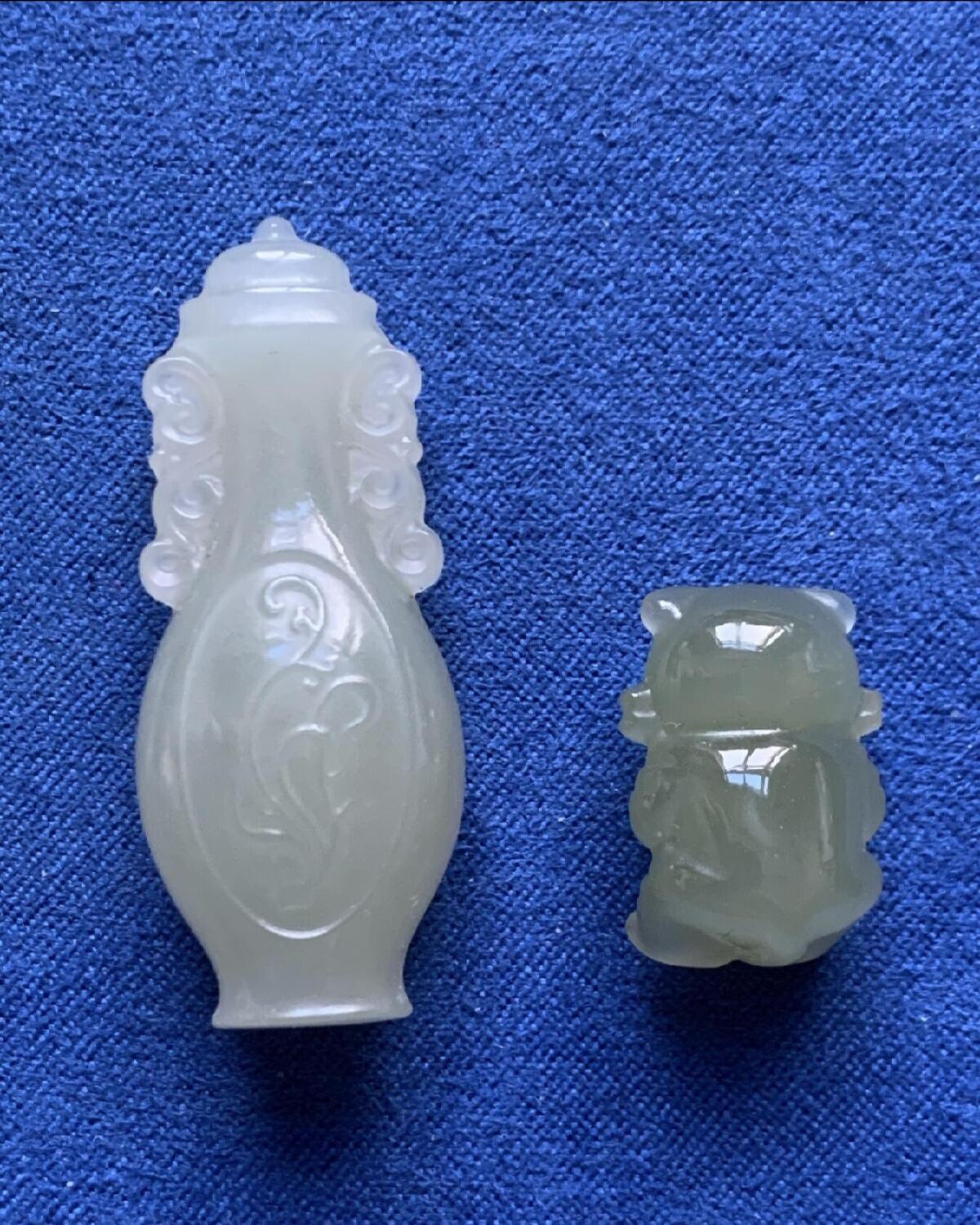 两枚一组 四季平安玉雕瓶，迷你老虎玉雕 2026/2/19