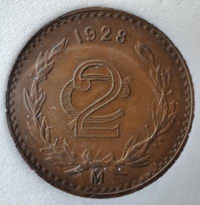 墨西哥老版1分、2分、5分铜币