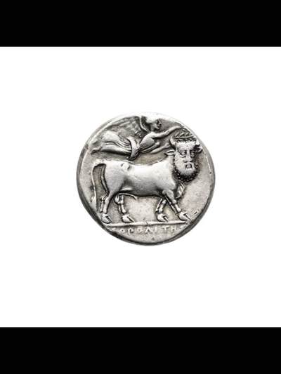 古希腊宁芙女神和人头牛身河神银币