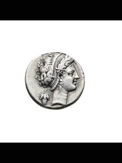 古希腊宁芙女神和人头牛身河神银币