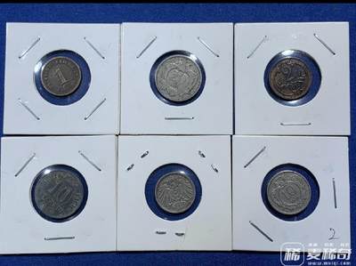 六枚一组 奥匈帝国赫勒和德二芬尼辅币各3枚 2026/2/19