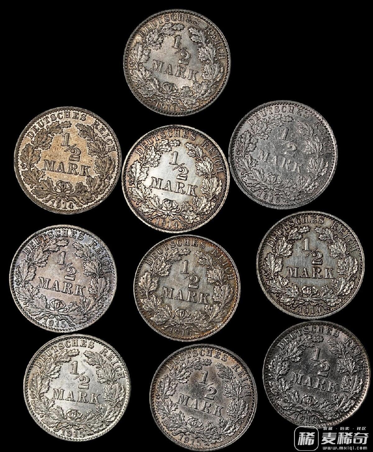 德国银币10枚，900银 202/2/20