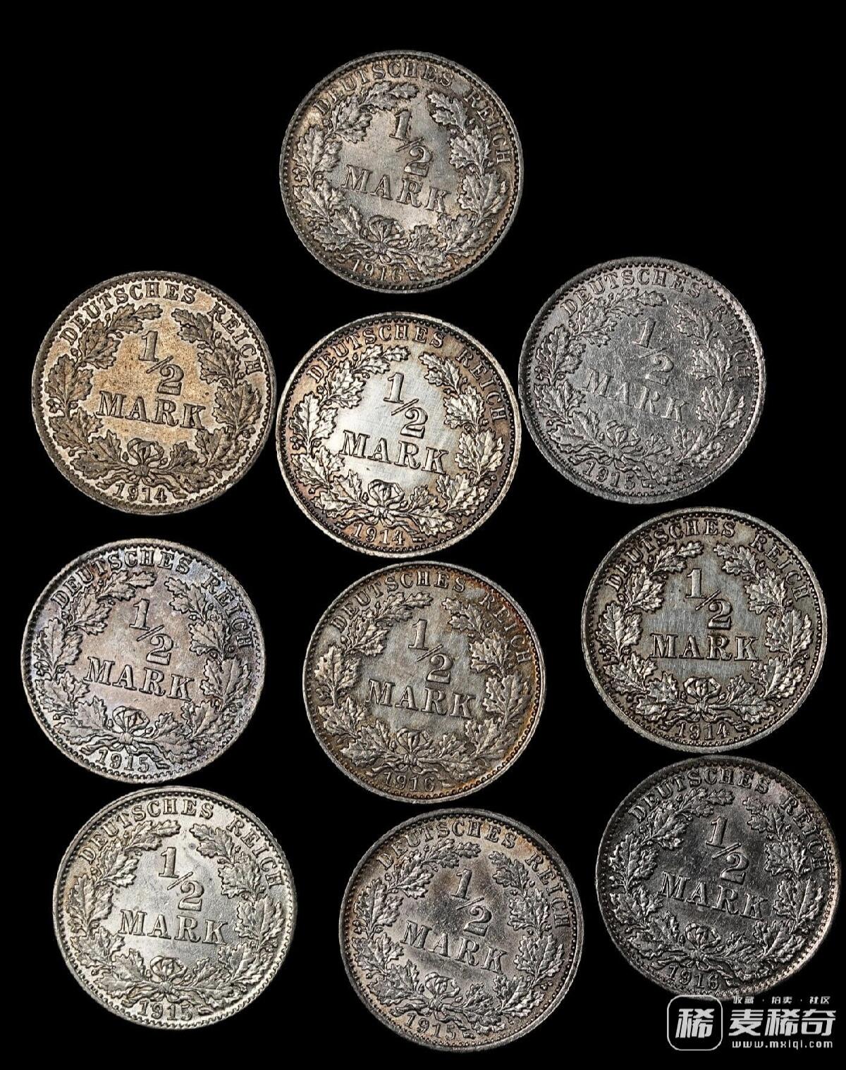 德国银币10枚，900银 202/2/20