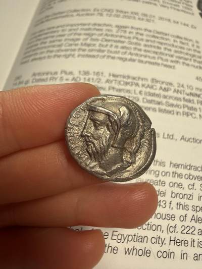 古希腊银币战神和阿瑞苏萨仙女