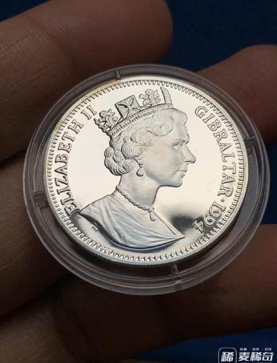英国1994年纪念英法海底隧道开通14ecu精制银币 2026/2/21