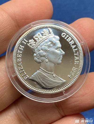 英国1994年纪念英法海底隧道开通14ecu精制银币 2026/2/21