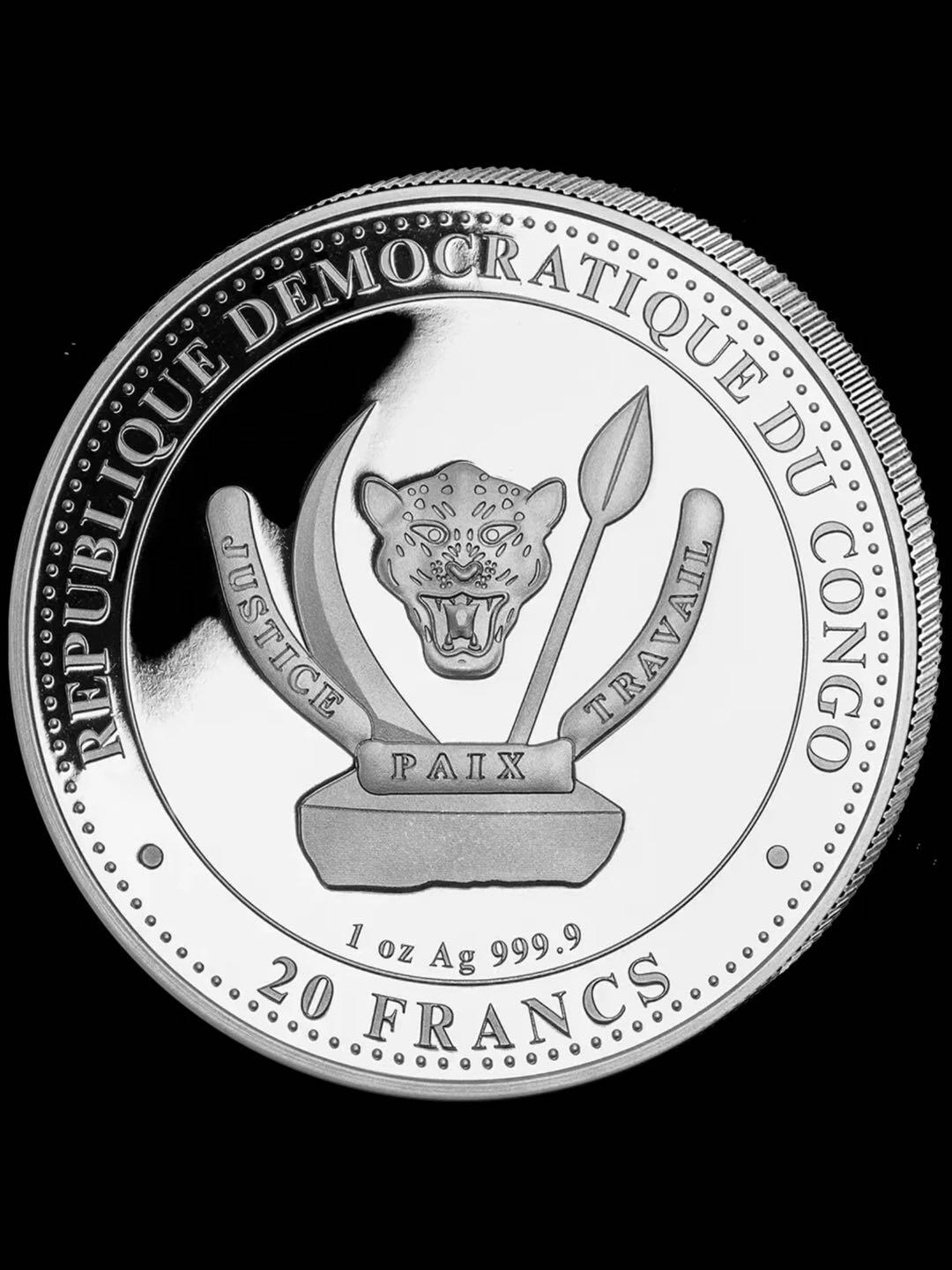 迅猛龙—2025年刚果彩色银币
