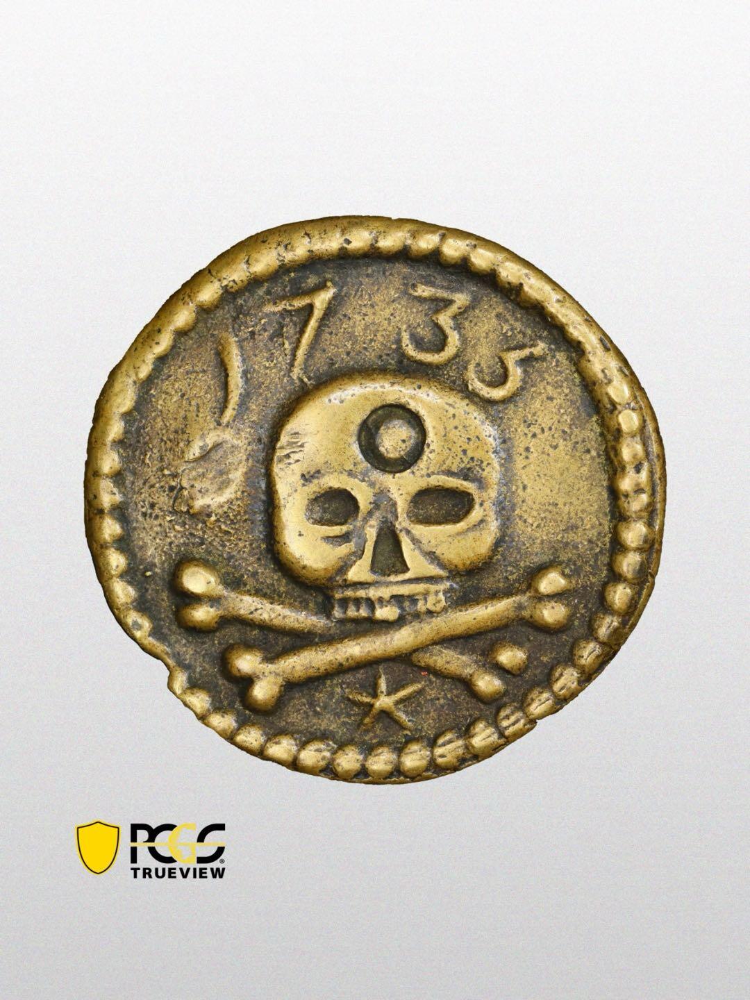 1773年荷兰圣马丁黄铜代币