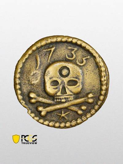 1773年荷兰圣马丁黄铜代币