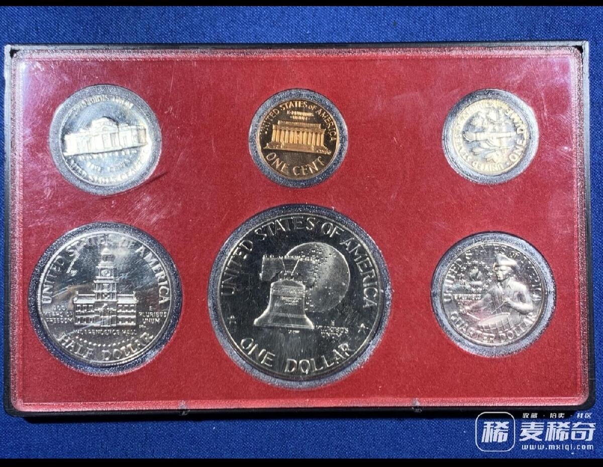 美国1976年官方清年精制套币 含艾克大一元精制币！2026/2/22
