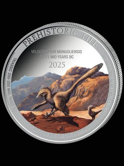 迅猛龙—2025年刚果彩色银币