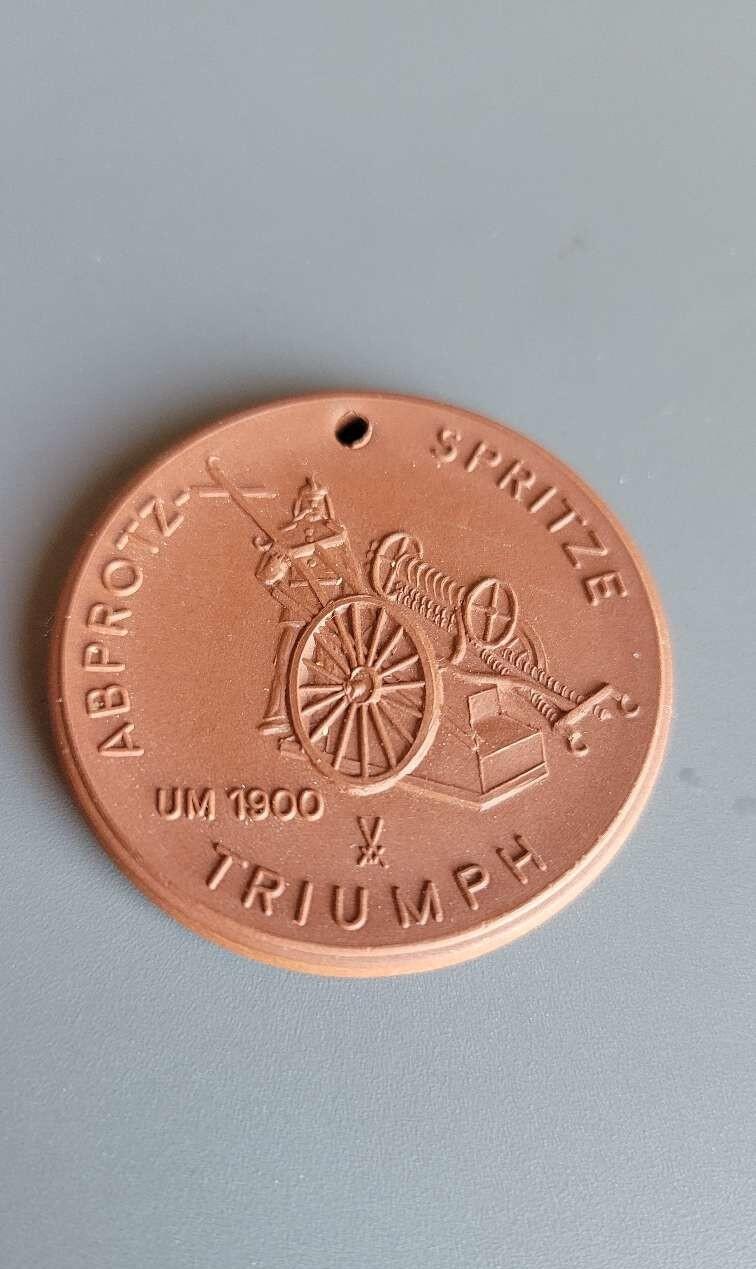 Centenary of the Riesa Volunteer Fire Brigade Porcelain Medal
