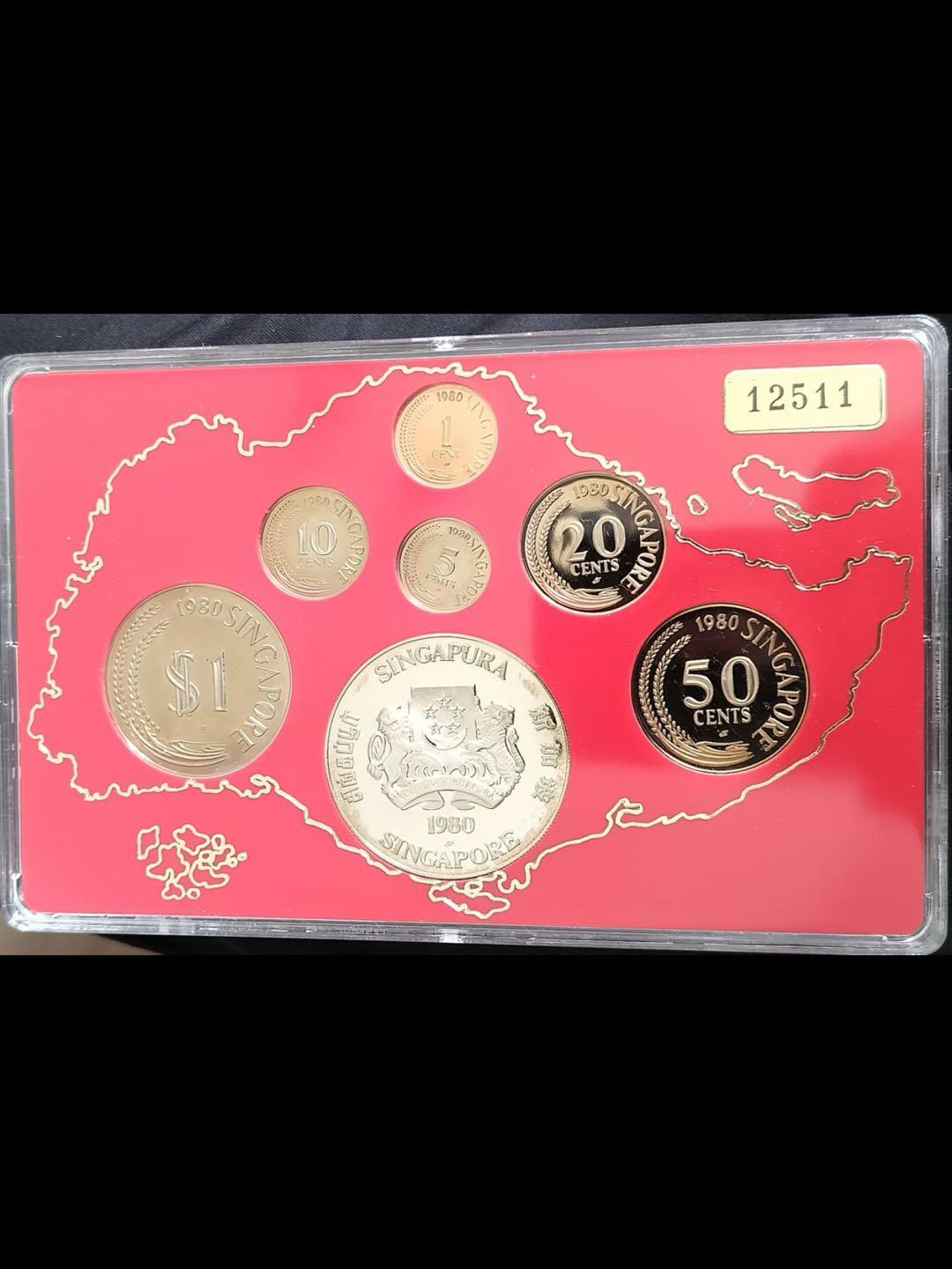 新加坡1980年全套精制硬币