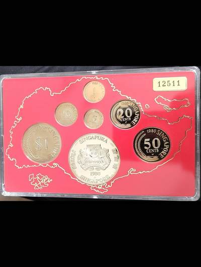 新加坡1980年全套精制硬币