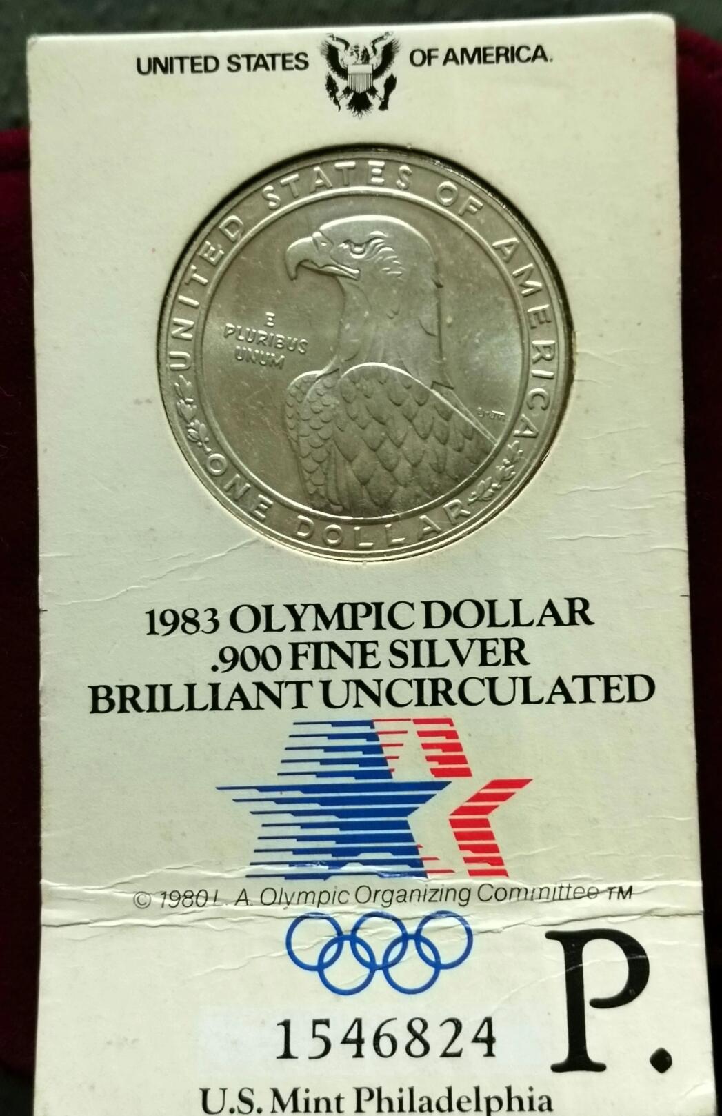 1983年美国洛杉矶第23届奥运会1美元纪念银币