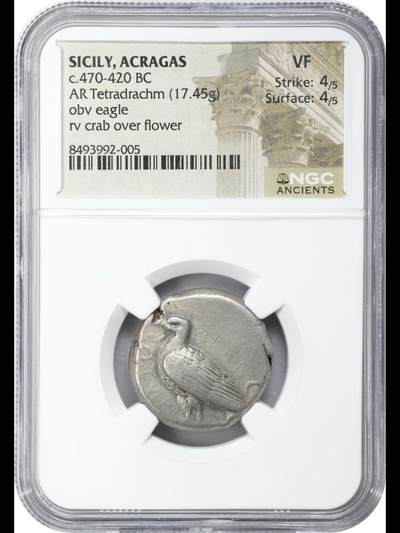 古希腊阿克拉加斯城螃蟹银币