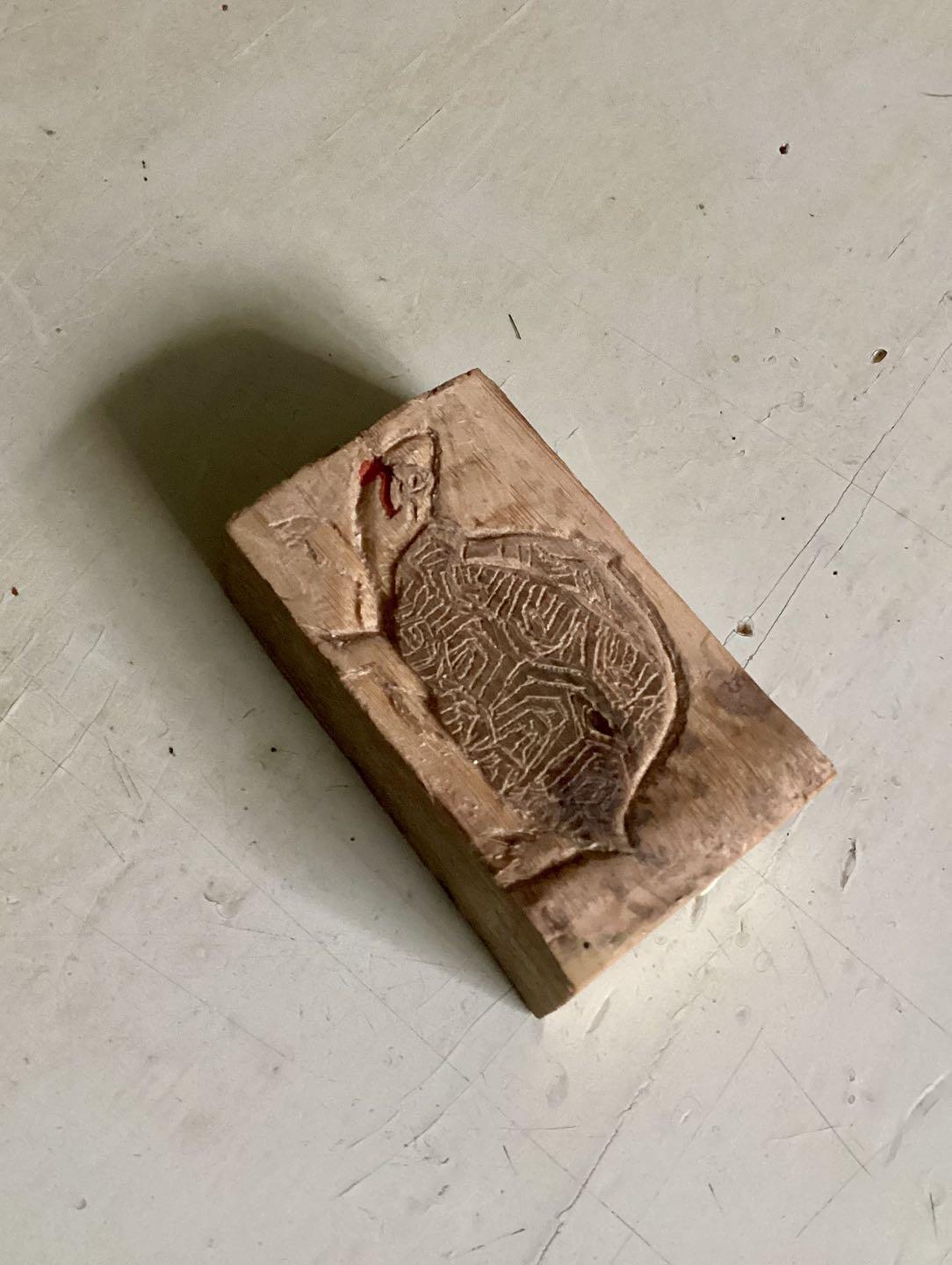 竹子雕刻之凹版雕刻《乌龟》