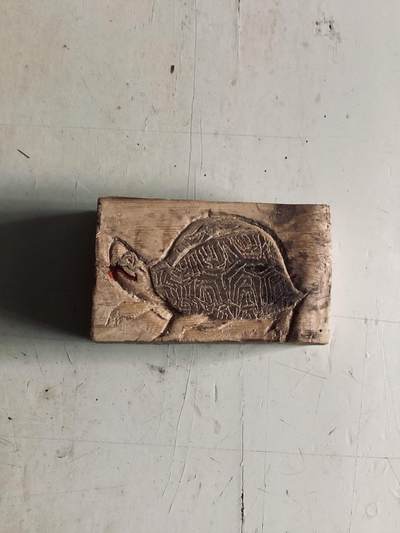 竹子雕刻之凹版雕刻《乌龟》