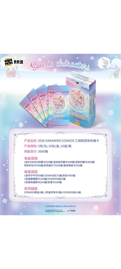 三丽鸥收藏卡天花板来了✨KAKAWOW新品速码