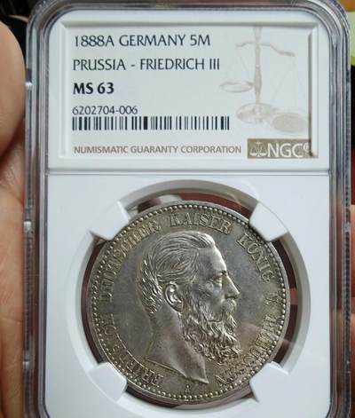 【美】1888普鲁士三皇5马克