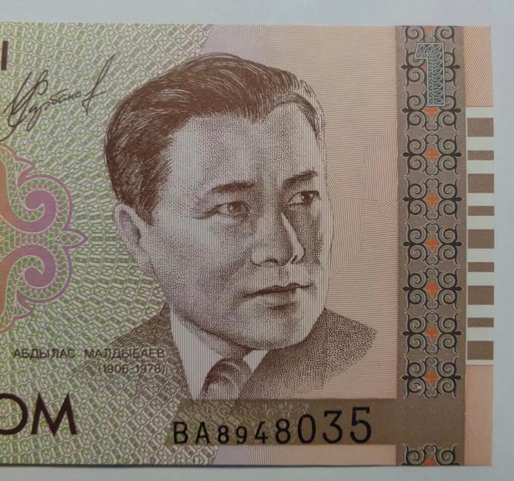 吉尔吉斯斯坦1索姆（БИР СОМ）纸币