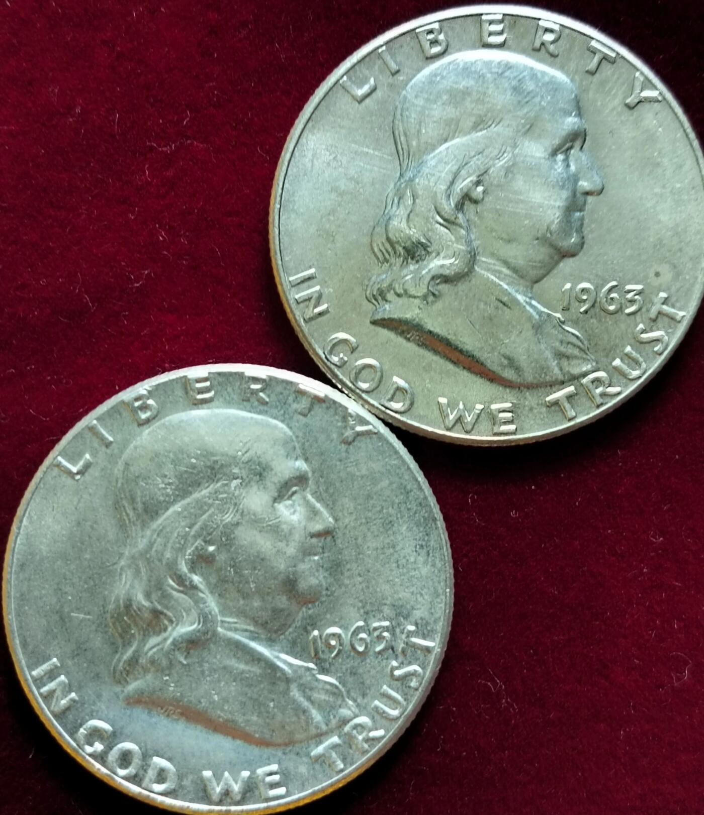 1963年的富兰克林半美元银币