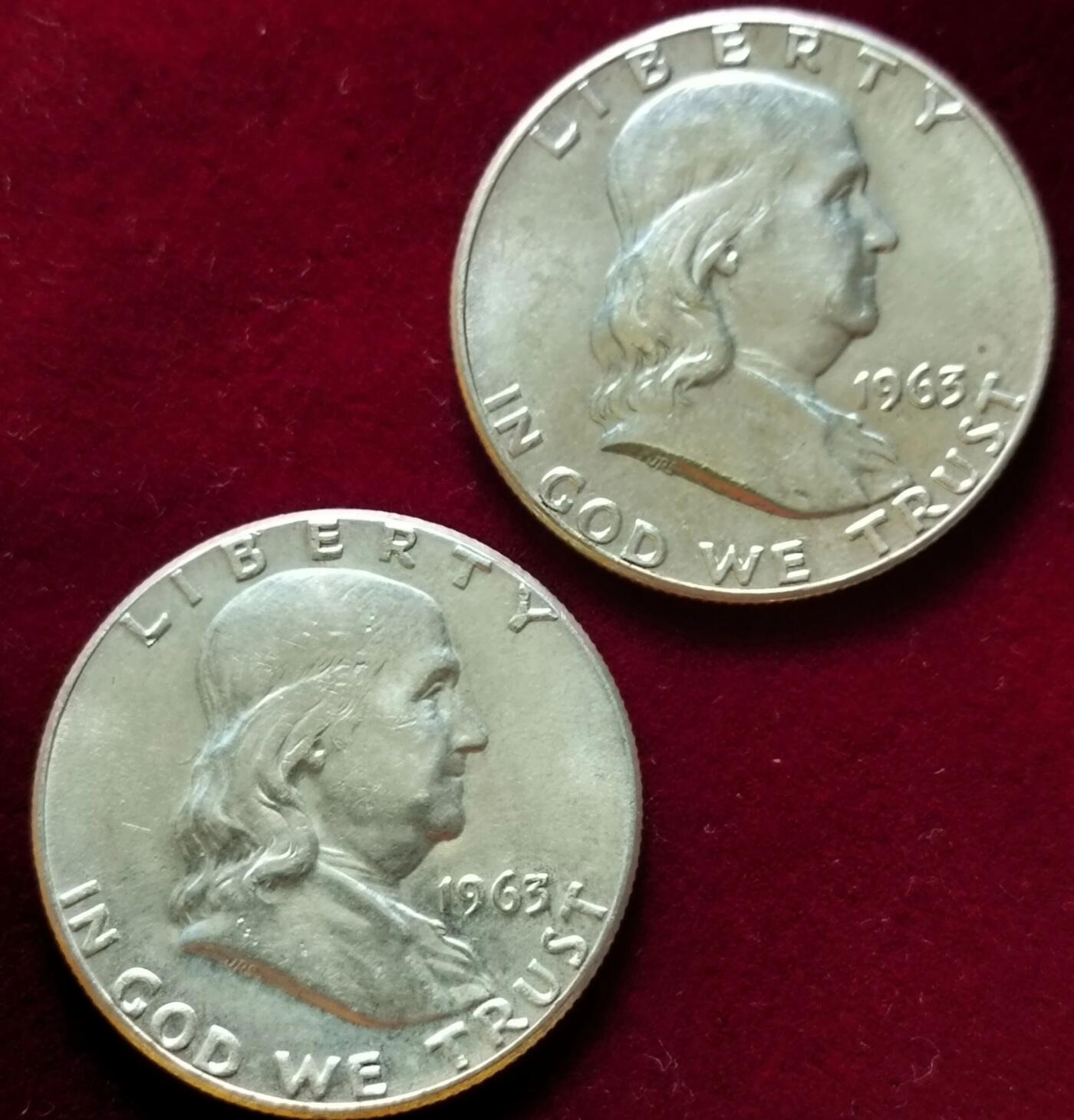 1963年的富兰克林半美元银币